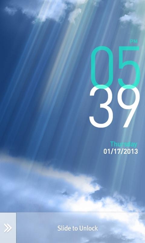 MxLock Theme Sky_PartlyCloudy截图2