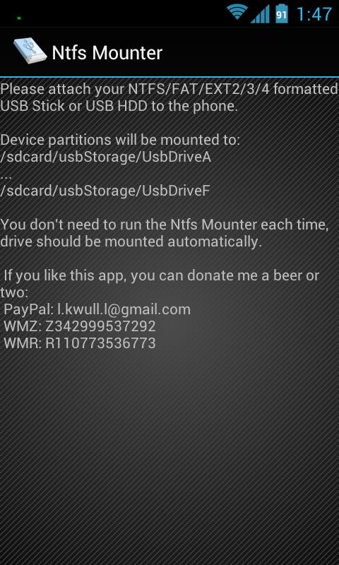 [root] Ntfs Mounter截图2