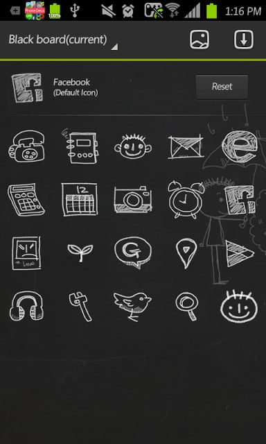 Blackboard go launcher theme截图2