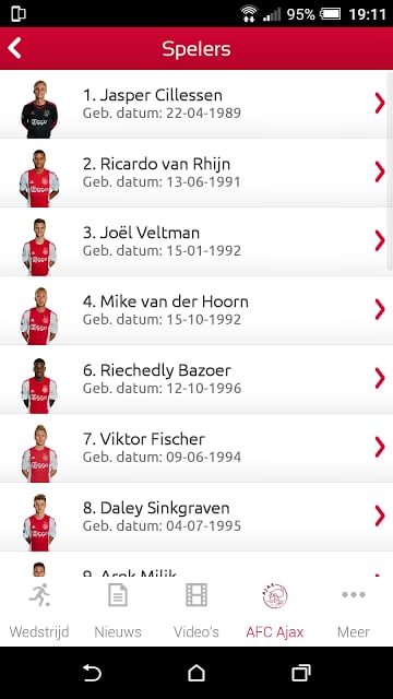 Offici&euml;le AFC Ajax voetbal app截图7