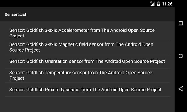 Device Sensors (Sensors List)截图3