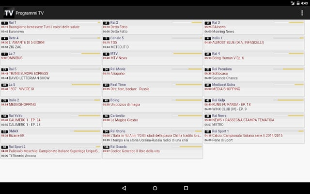 Programmi TV - 意大利电视节目时间表截图7