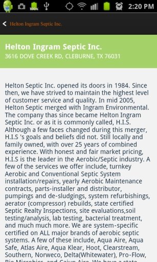 Helton Ingram Septic Inc.截图2