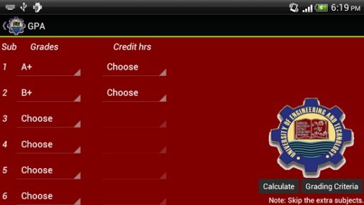 UET GPA-CGPA Calculator截图9