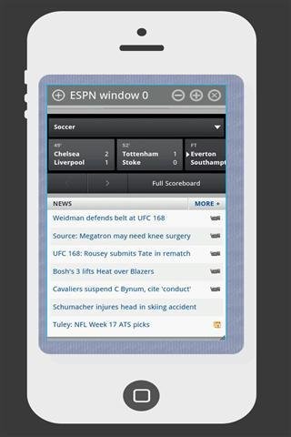 ESPN的多窗口浏览截图1