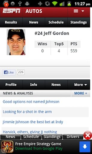 Jeff Gordon NASCAR Widget截图4