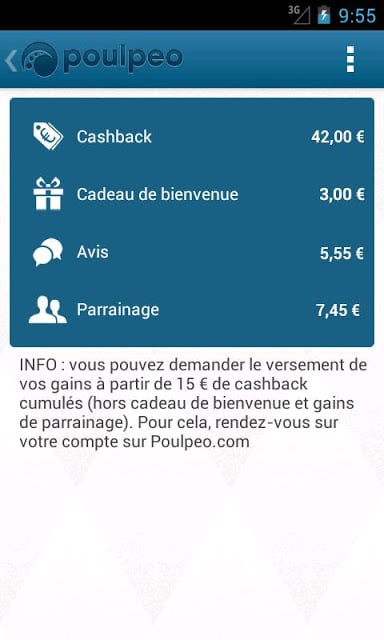 Poulpeo - Cashback &amp; R&eacute;duction截图4