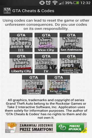 GTA Cheats &amp; Codes截图3