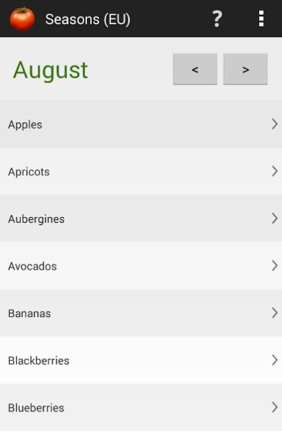 Fruits Vegetables EU Seasons截图6