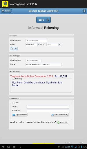 Info Tagihan Listrik PLN截图2