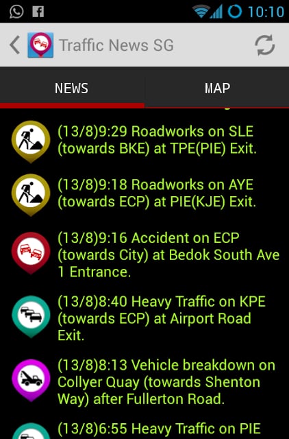 Traffic News SG截图4