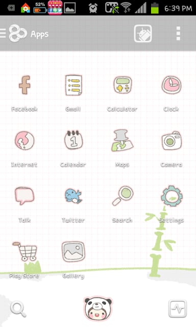 Panda Bebe go launcher theme截图2