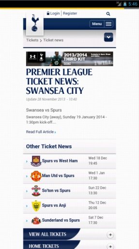 Tottenham Hotspur Mobile截图1