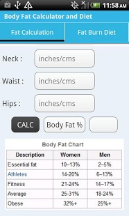 Body Fat Calculator &amp; Diet截图3