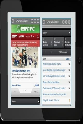 ESPN的多窗口浏览截图3
