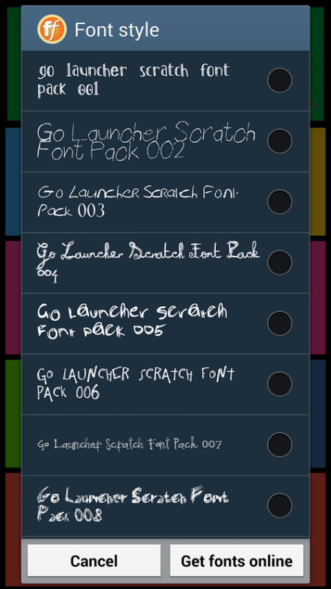 Go Launcher Scratch Font Pack截图6