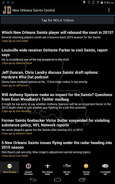 JD's New Orleans Saints News截图6