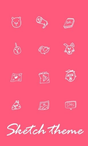 Go Sketch Theme Pink截图4