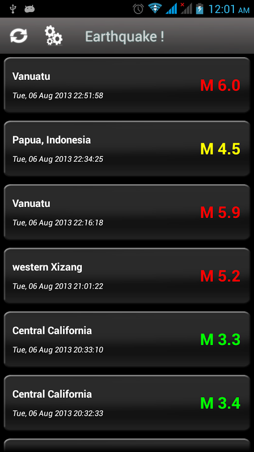 2.5+ Earthquake Detector截图2