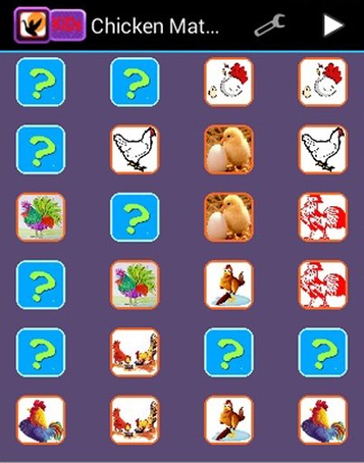 Chicken Memory Matching Game截图1