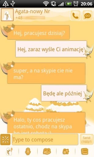 GO SMS Christmas Snow Theme截图2