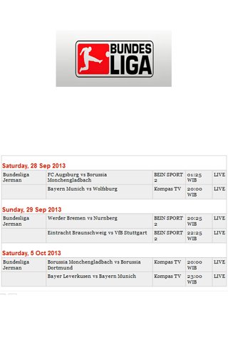 Jadwal TV Liga Bola Lengkap截图1