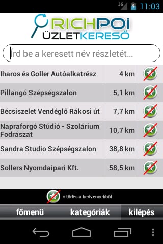 richPOI &uuml;zlet &eacute;s trafikkereső截图4