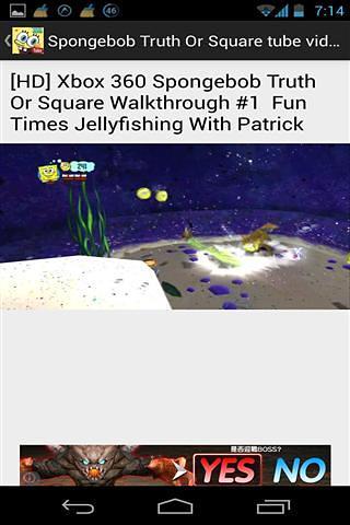 Spongebob Truth Or Square tube video walkthrough截图2