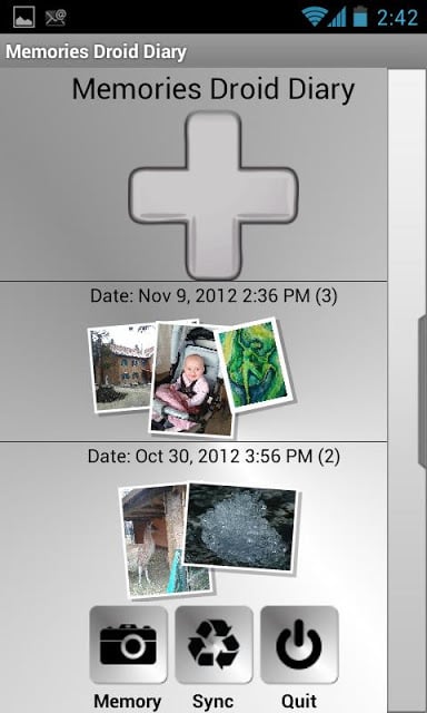 Memories Droid Diary截图4
