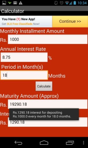 Recurring Deposit Calculator截图1