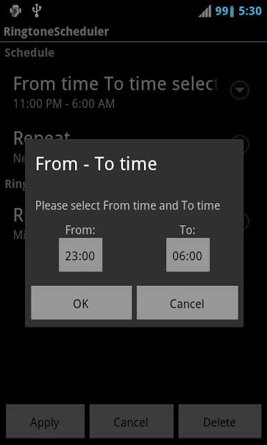 Ringtone Scheduler Pro截图1