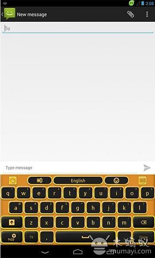 GO Keyboard Super Gold Theme截图3