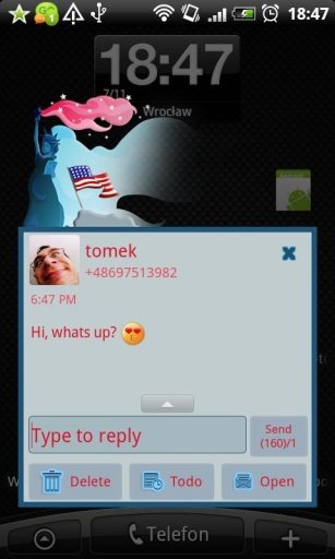 GO SMS Pro American Theme Free截图3