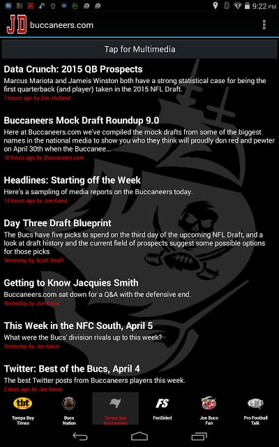 JD's Tampa Bay Buccaneers News截图3