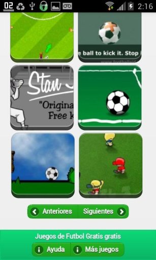 Juegos de f&uacute;tbol Gratis截图2