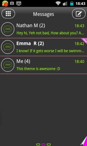 GO SMS Pro P2 Minimal Theme截图6