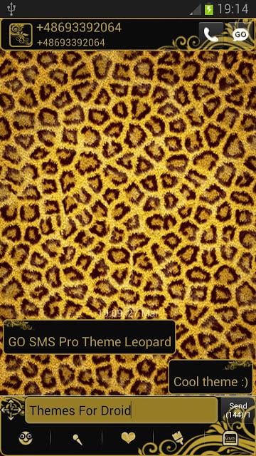 Theme Leopard for GO SMS Pro截图3