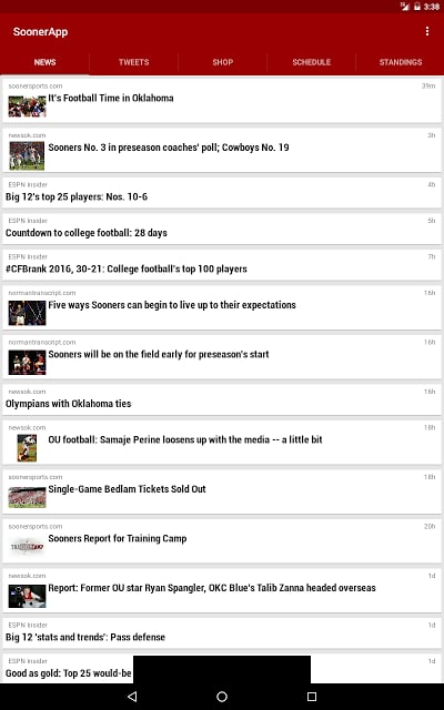 SoonerApp OU Football News截图9