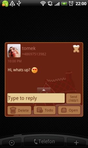 GO SMS Gingerbread Theme截图1