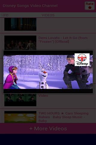 Disney Songs Video Channel截图2