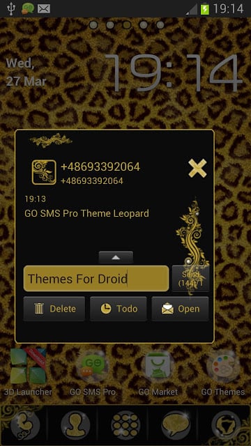 Theme Leopard for GO SMS Pro截图1