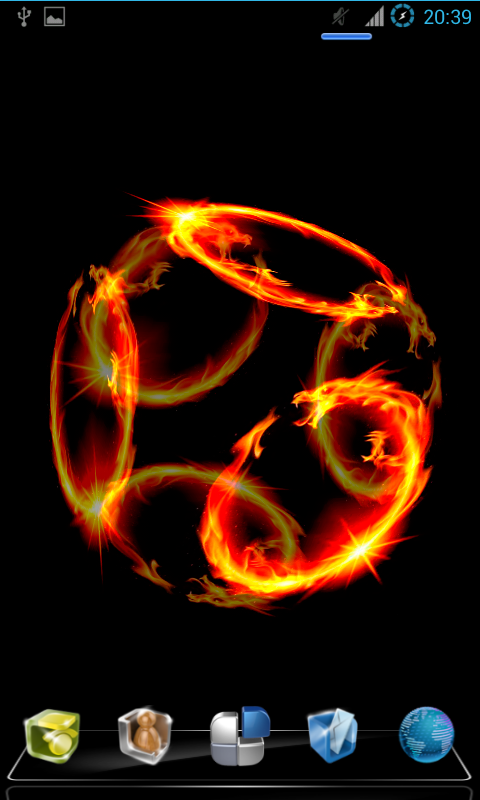 Dragon Fire Live Wallpaper 3D截图1