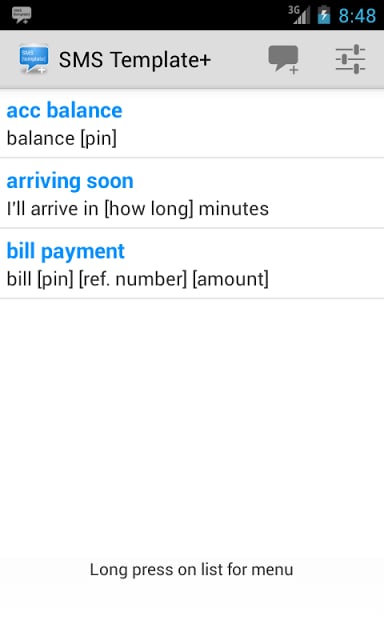 SMS Template Plus Free截图2