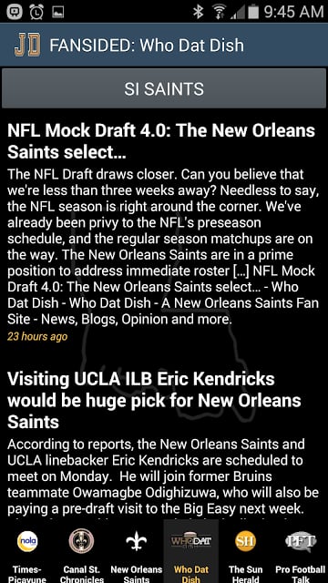 JD's New Orleans Saints News截图3