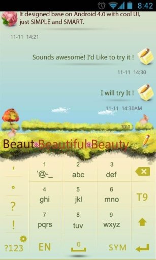 GO Keyboard colorpradise theme截图2