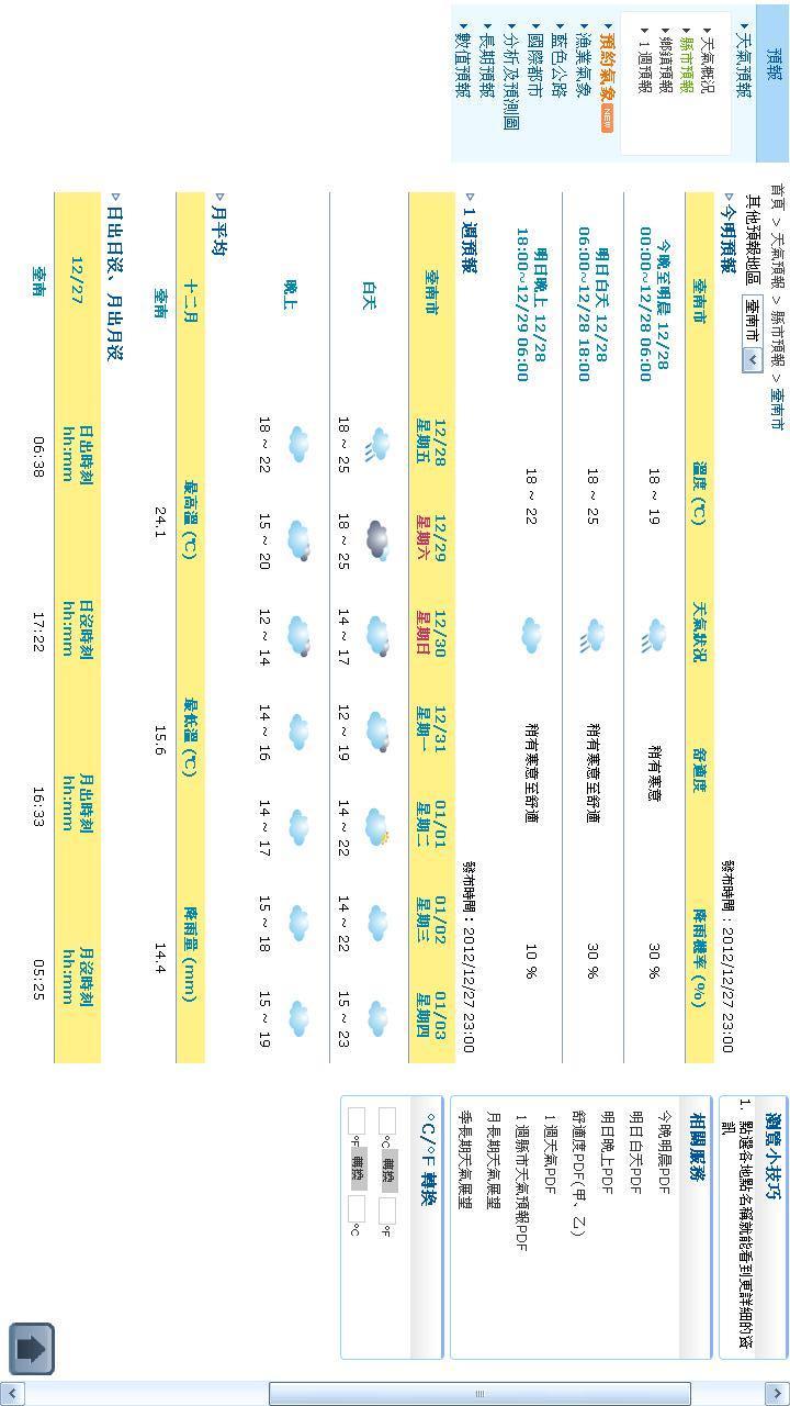 台南市今明天气预报截图2