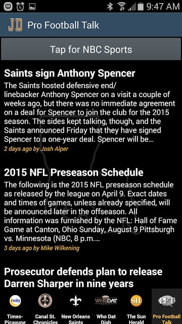 JD's New Orleans Saints News截图4