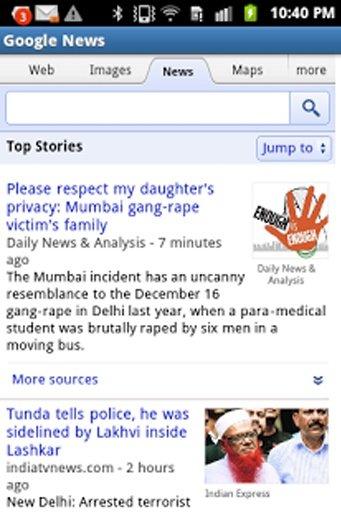 Google news for Android截图1