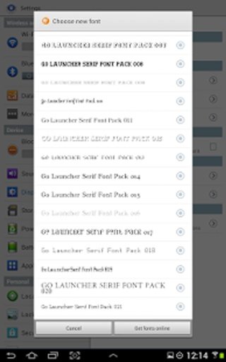 Go Launcher Serif Font Pack截图4