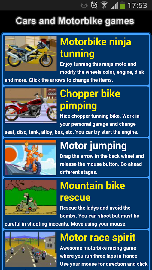 Cars and Motorbike Games截图1